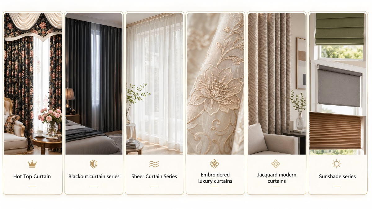 Six curtain collections